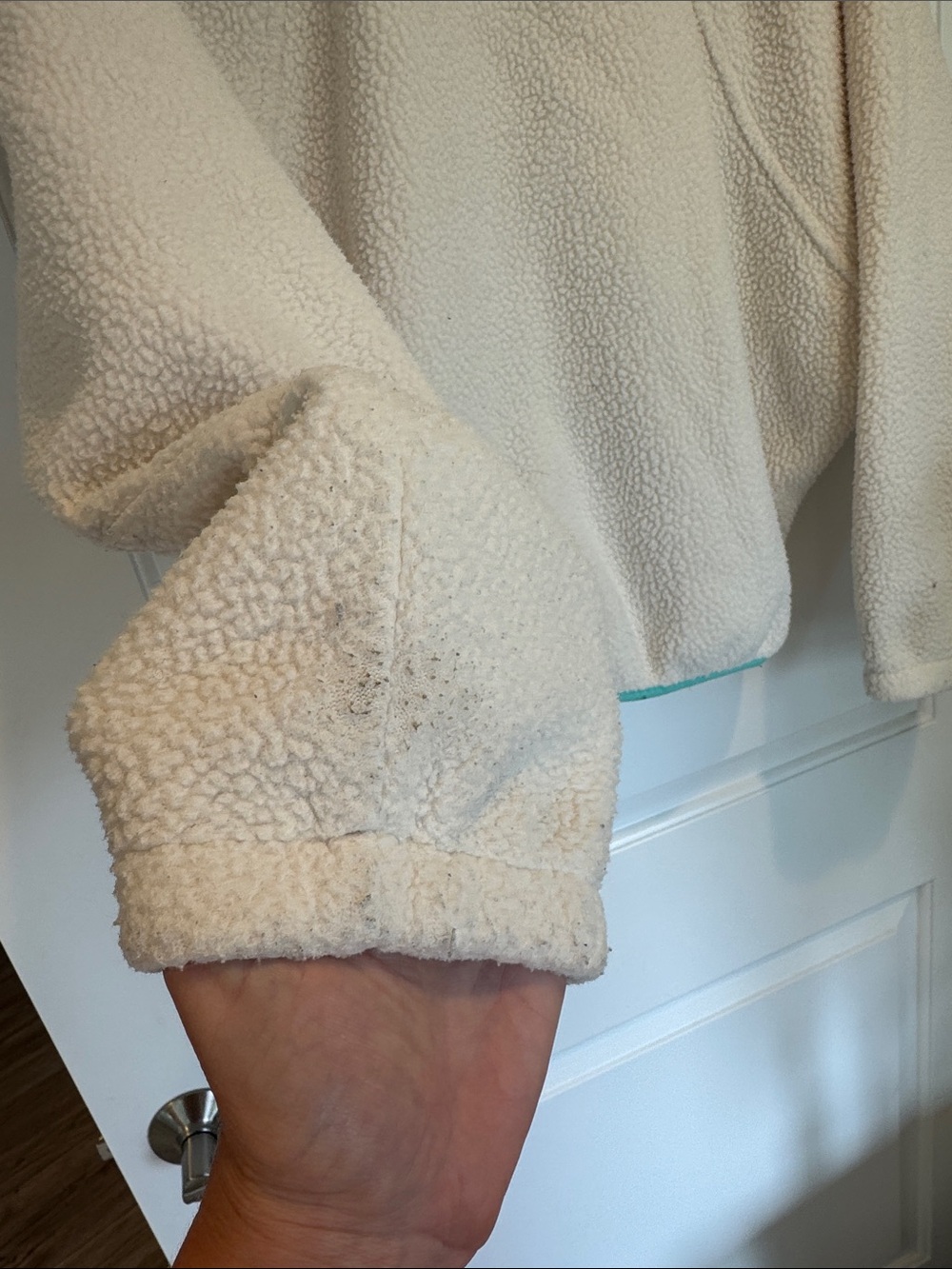 Free People Movement Hit The Slopes Pullover XS Sherpa Fleece Cropped Cozy - Picture 4 of 6